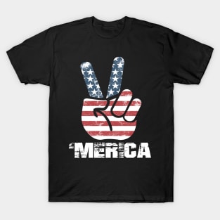 'Merica Patriotic Flag' Amazing July 4th Freedom Gift T-Shirt